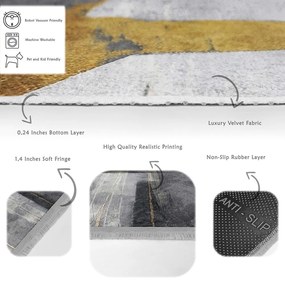 Tappeto lavabile giallo-blu scuro 160x230 cm Unique - Mila Home