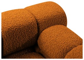 Divano angolare modulare arancione in tessuto bouclé (angolo destro) Bellis - Micadoni Home