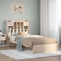 Giroletto con Libreria senza Materasso 75x190 cm in Legno Pino 3322403