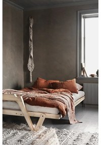 Divano letto in velluto a coste rosa 204 cm Grab Carob - Karup Design