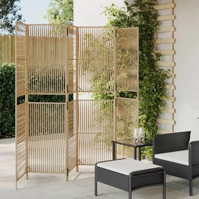 Divisorio Per Ambienti A 6 Pannelli Beige İn Polyrattan /