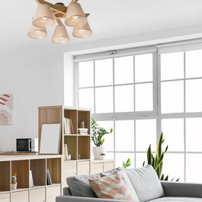 Plafoniera ANTONIO 5xE14/40W/230V rovere