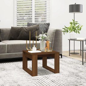 Tavolino Da Salotto Rovere Marrone 50x50x35cm Legno Multistrato /