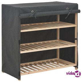 vidaXL Scarpiera con Rivestimento Grigia 79x40x80 cm in Tessuto
