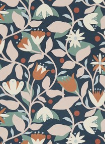Scion Carta da parati Dancing Daisies - Midnight