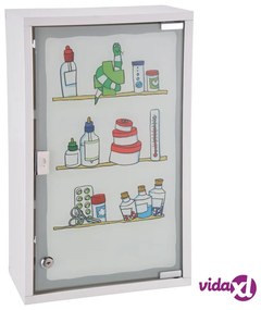 HI Armadietto per Medicinali 30x15x50 cm in Acciaio Inossidabile