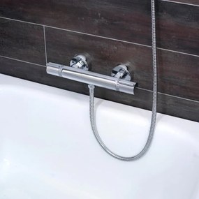 Rubinetto per doccia getto laminare cristallino termostatico Versostat cromo HANSGROHE