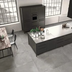 Piastrella da pavimento e rivestimento interno 81 x 81 cm Sp. 9.5 mm rettificato Station in gres porcellanato opaco grigio traffico intenso (pei 4/5) R10 1.97 mq