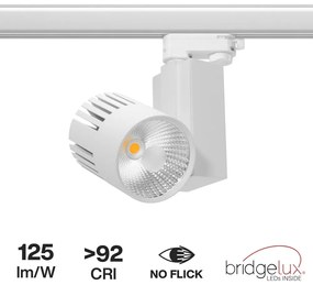 Faro LED 40W Trifase, Bianco, CRI92, 100°, Bridgelux LED Colore Bianco Freddo 6.000K