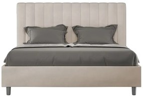 Letto contenitore da 160x200 in microfibra sabbia Agueda