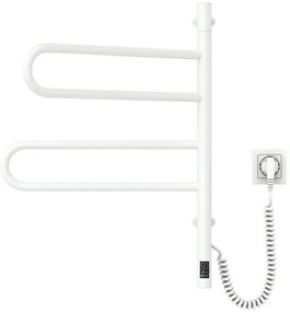Portasciugamani rotante elettrico con termostato FOUETTE 128W/230V 64,6 cm IP44 bianco