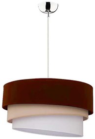 Duolla - Lampadario a sospensione con filo TRIO 1xE27/40W/230V diametro 45 cm marrone/beige/bianco