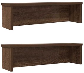 Scaffali Da Cucina Impilabili 2 Pz Rovere Marrone 50x15x16 Cm /