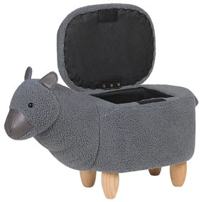 Pouf in tessuto grigio ALPACA Beliani
