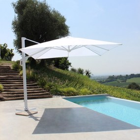 DRAX - ombrellone 3x3 m con palo laterale e telo in nylon