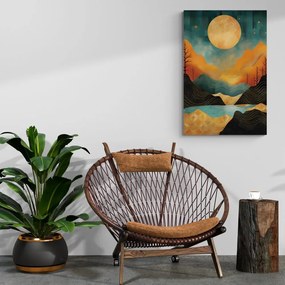 Quadro su tela – Tramonto astratto con tocco di lusso