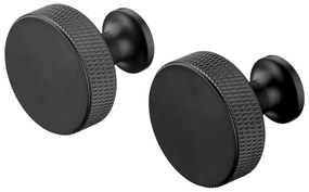 Set di ganci da parete neri in metallo 2 pz Rof – Blomus