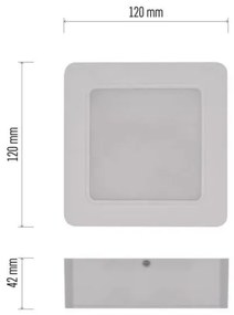 Plafoniera LED LED/9W/230V 12x12 cm bianco