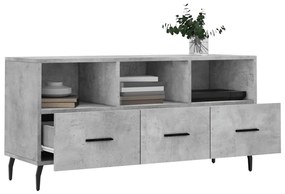 Mobile porta tv grigio cemento 102x36x50 cm legno multistrato