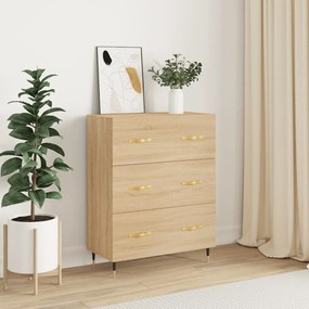 Credenza Rovere Sonoma 69,5x34x90 Cm İn Legno Multistrato /