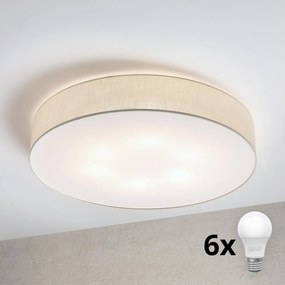 Brilagi - Plafoniera LED SIRIJA, 6x E27 (max. 60 W), 230 V, Ø 80 cm, colore crema