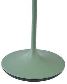 Lampada da tavolo verde con LED IP65 ricaricabile con stazione di ricarica - Bass