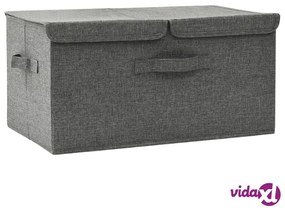 vidaXL Scatola Portaoggetti in Tessuto 50x30x25 cm Antracite
