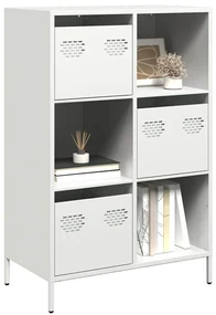 Credenza Bianca 68x39x103,5 Cm İn Acciaio /