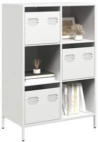 Credenza Bianca 68x39x103,5 Cm İn Acciaio /