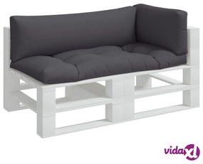 vidaXL Cuscini per Pallet 3 pz Grigi in Tessuto