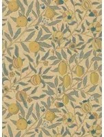Morris & Co Carta da parati Fruit - Blue/ Gold/ Brown