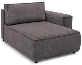 Modulo divano in velluto a coste marrone chiaro, angolo destro Nihad modular - Bobochic Paris