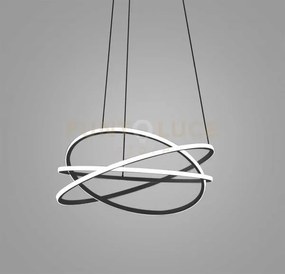 Atia s/m - lampadario a sopsensioe nero led 3000k 7300lm 100w d.80c...