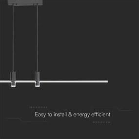Lampadario LED a sospensione con filo LED/19W/230V 4000K nero