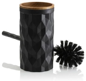 Set da bagno REINA 5 pz nero/marrone