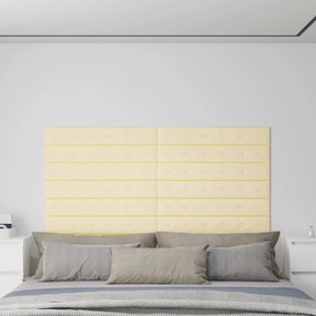 Pannelli Murali 12 Pz Crema 90x15 Cm İn Similpelle 1,62 M² /