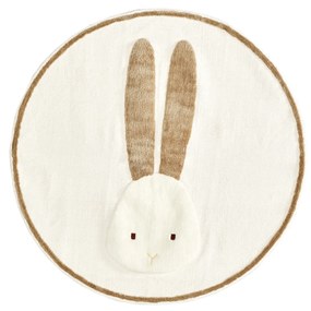 Kave Home - Tappeto rotondo Yanil cotone beige coniglietto Ã˜ 100 cm