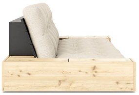 Divano letto in lino grigio e beige 244 cm Base - Karup Design