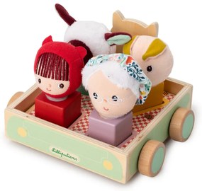 Lilliputiens - Auto picnic a trainare con inseritore forme - Lupo Louis