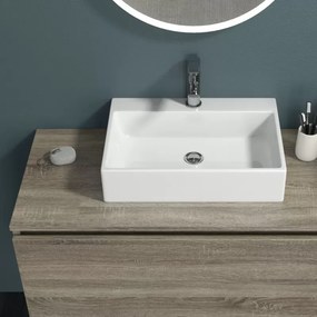 Mobile bagno 135 cm sospeso con vano a giorno a destra SP-135V - KAMALU