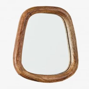 Specchio da parete rettangolare in legno di mango (19x22 cm) Design - Sklum