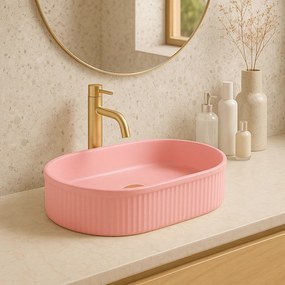 Lavabo da appoggio Rea Vanda Bubble Gum Matt