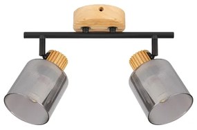 Brilagi - Faretto HYGGE 2xE14/15W/230V legno di gomma/fumé