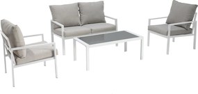 FLAMENCO - salotto con struttura in alluminio verniciato antracite o bianco