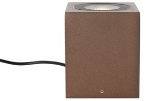 Faretto da giardino industriale marrone ruggine quadrato IP65 - Lennard