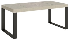Tavolo allungabile Tecno Premium con telaio e gambe in diverse rifiniture, 90x180/284 cm / Cashmere