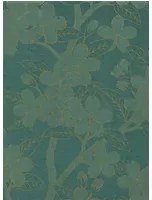 Little Greene Carta da parati Camellia - Teal