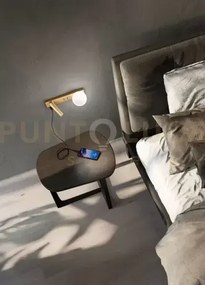 Applique in metallo oro fog 1 luce attacco g9 + led 3w faretto spot...