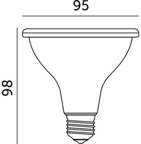 LED Lampadina per la crescita delle piante VITABLOOM E27/9W/230V 1200K nero - Brilagi