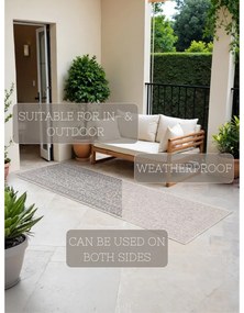 Passatoia da interno ed esterno grigia/avorio 80x250 cm Duet Kona – NORTHRUGS